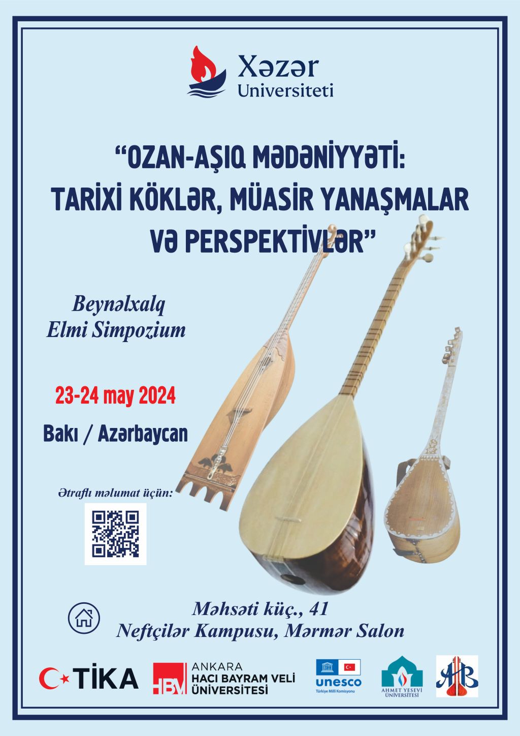 International Scientific Symposium to be Held on "Culture of Ozan-ashugh: Historical Roots, Modern Approaches and Perspectives"